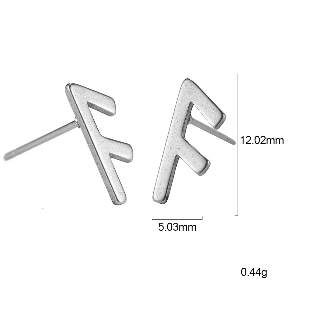 Boucles d'oreilles Nordic Rune en acier inoxydable