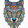 Jouet de Puzzle Irrégulier animal loup puzzle en bois Jouet unisexe