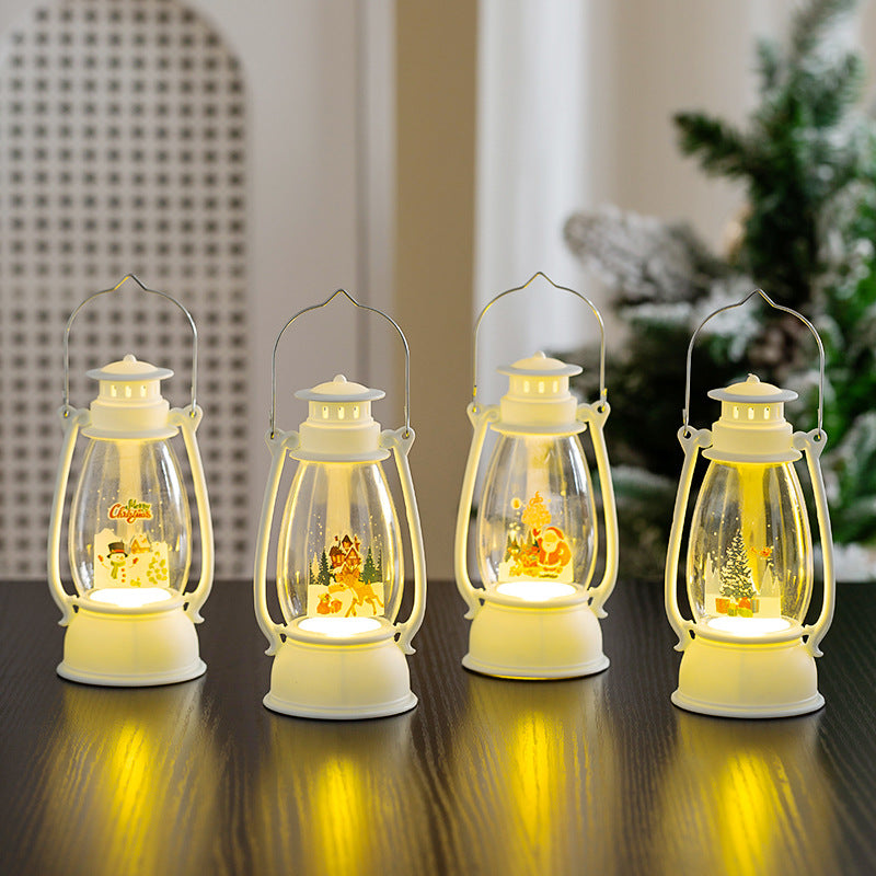 Décorations de Noël Lanterne lumineuse Petits cadeaux Fenêtre Pendentif Ornements de bureau Disposition