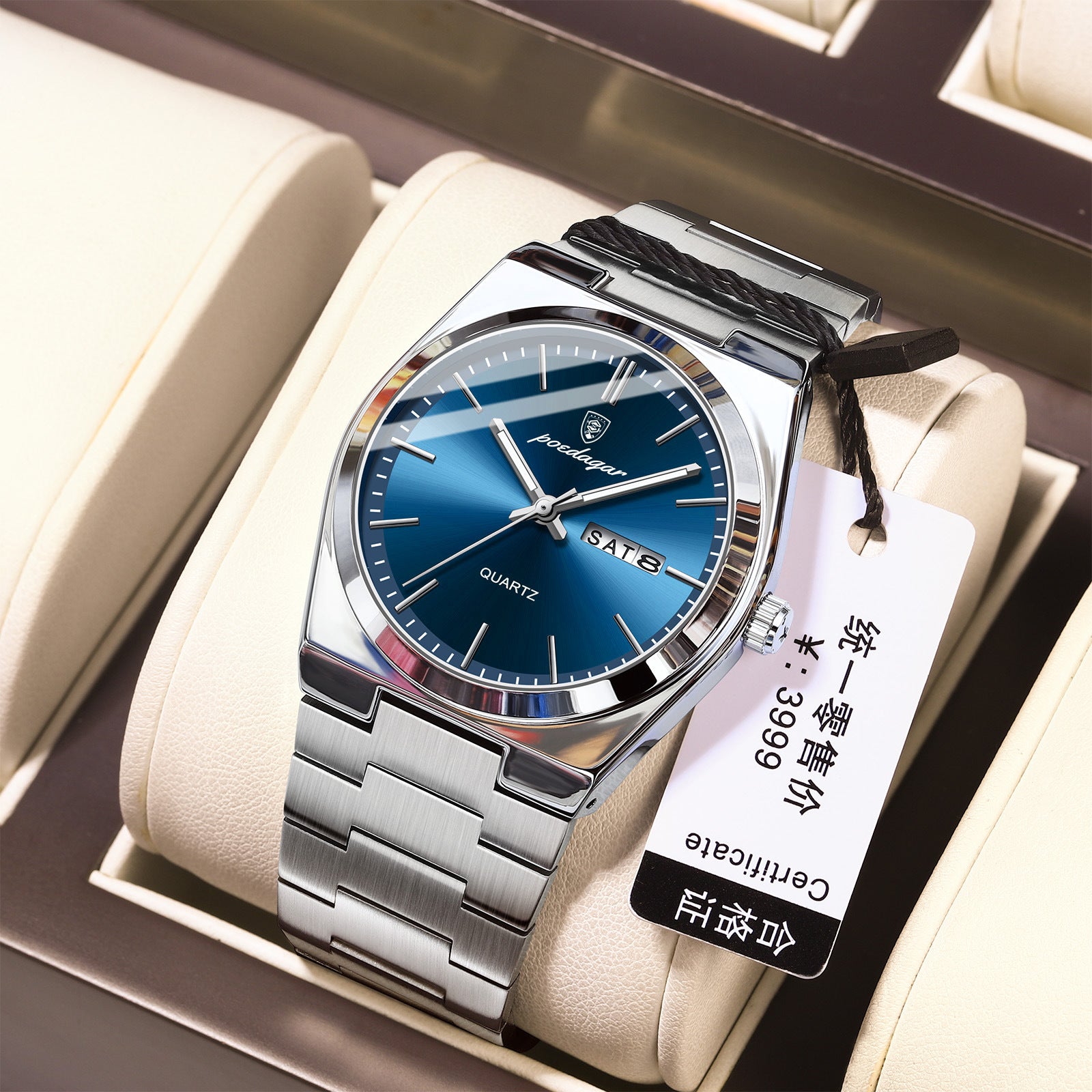 Montres Homme ultra-mince étanche Lumineux