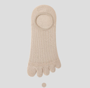 Chaussettes de bateau respirantes à cinq doigts en coton Modal