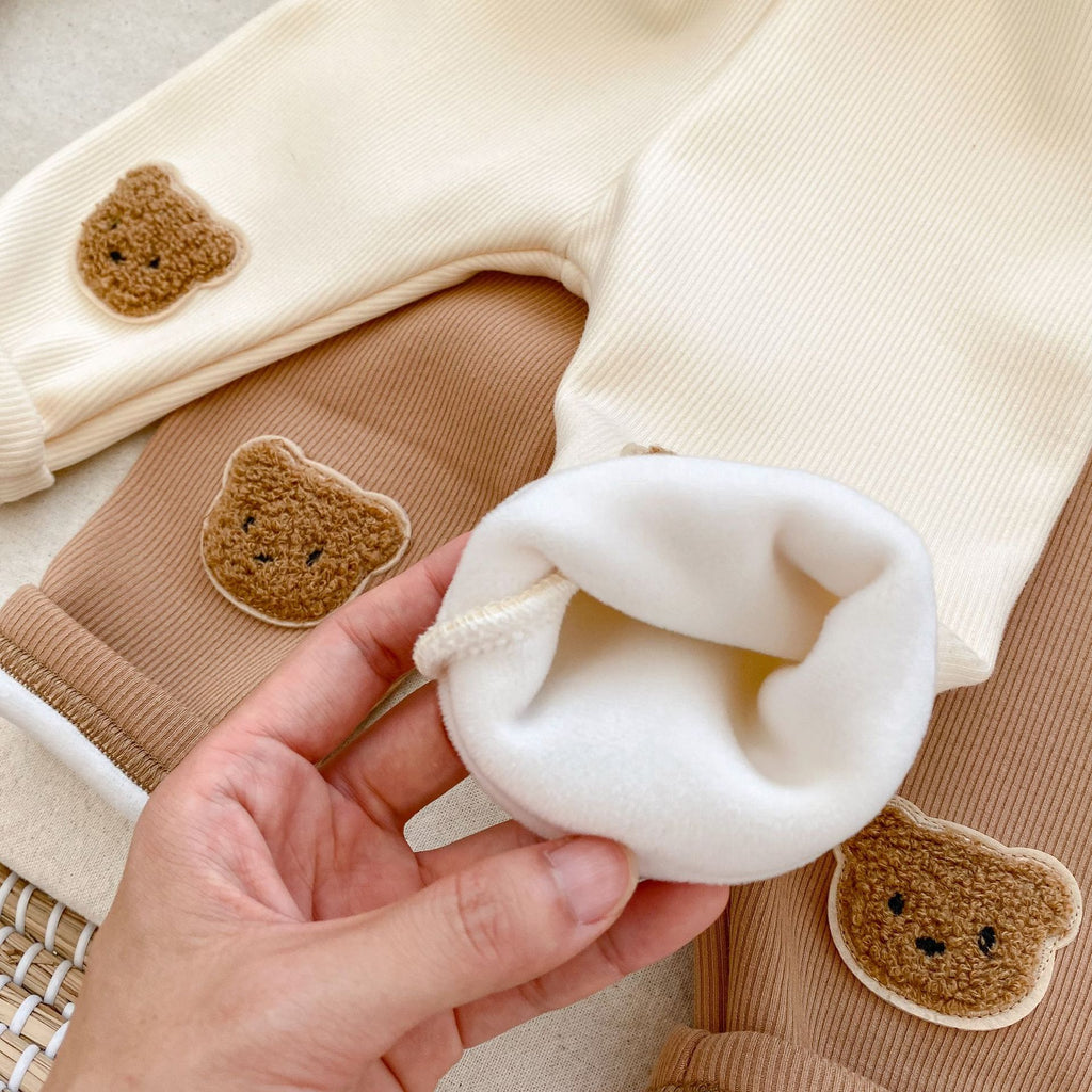 Confortable ours mignon pantalons de loisirs brodés en trois dimensions