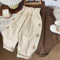 Fleur des enfants Broderie Fleur Bud Back Garden Western Style Pantalon haute taille