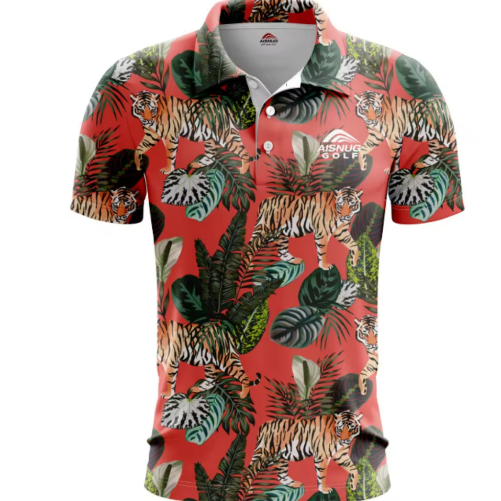 Homme Slim Fit Design Éleve Golf Polo Top