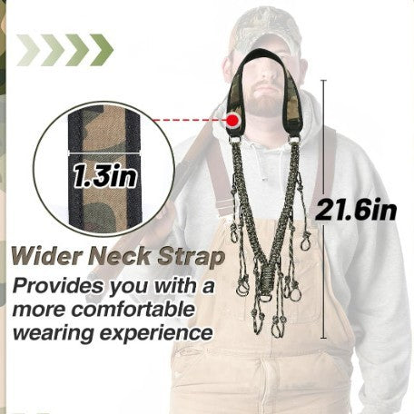 Tactical extérieur 12-Ring collier collier Canard Call Lanyard portable multi-fonctionnel W