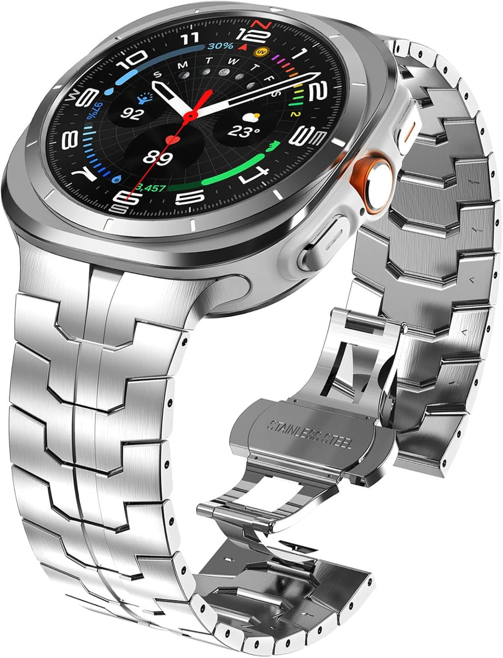 Simple Casual Pure Titanium Bracelet solide en métal