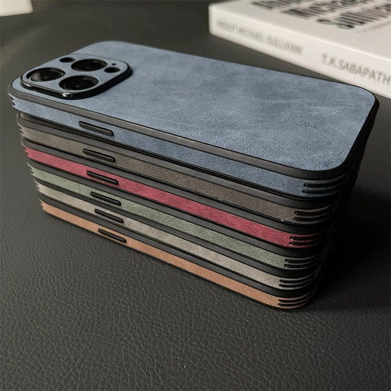 Leather phone case, drop proof
