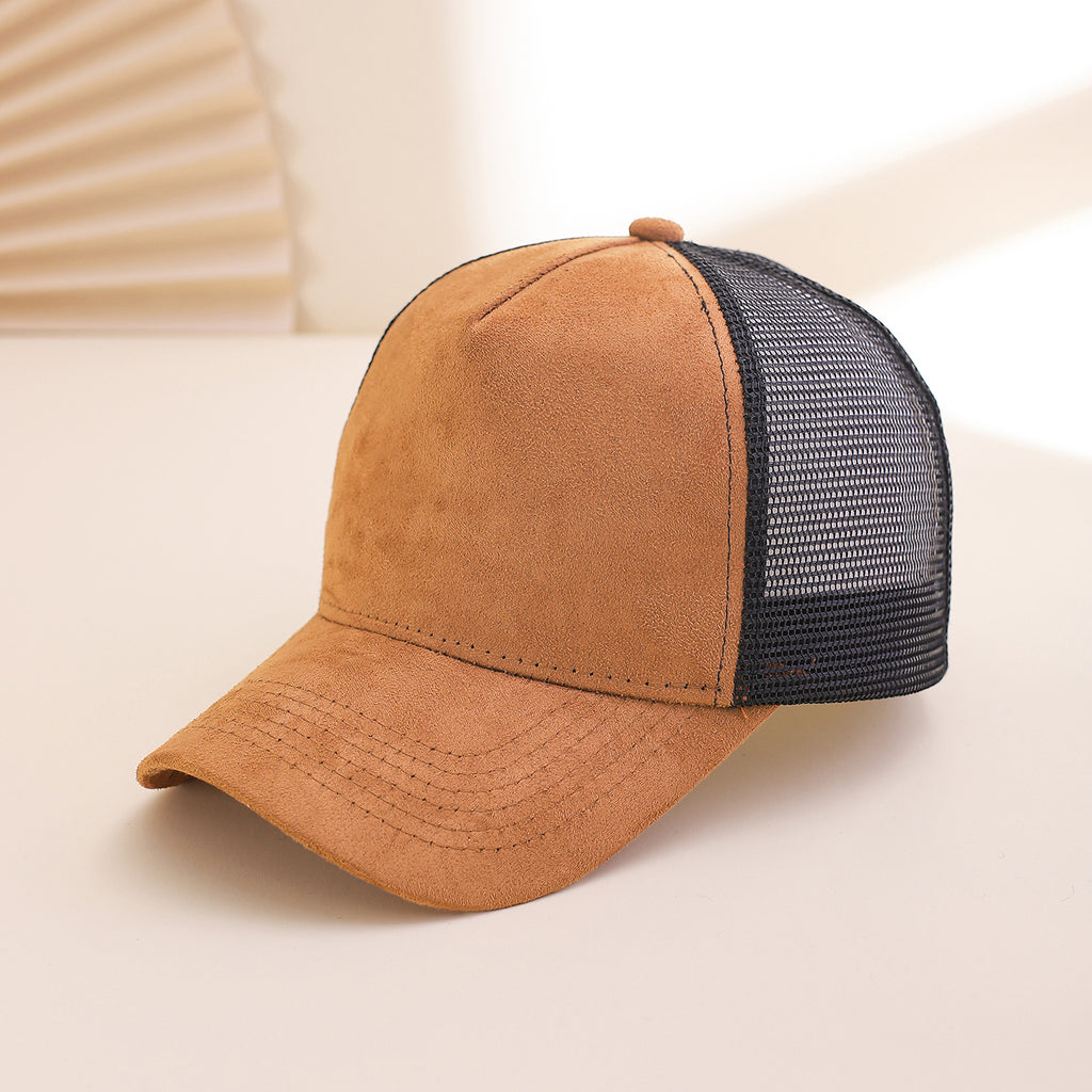 Simple et polyvalent Imitation Tissu Suede Casquette de baseball multicolore pour l'été extérieur