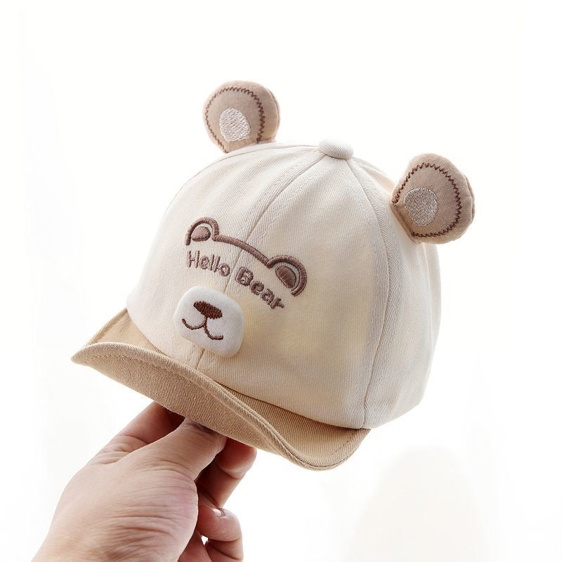 Bébé de 0 à 3 ans HelloBear en forme d'ours en trois dimensions Soft-brimmed Pure Cotton Sunshad