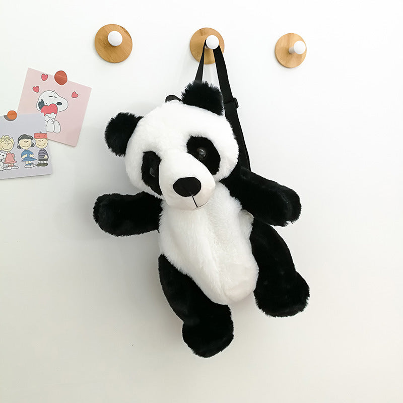 Mignon Panda petit sac à dos mode garçons et filles en peluche de dessin animé