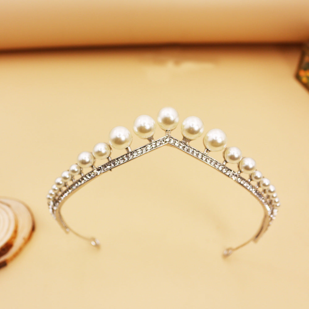 Mariage de la mariée Crown Alliage Pearl