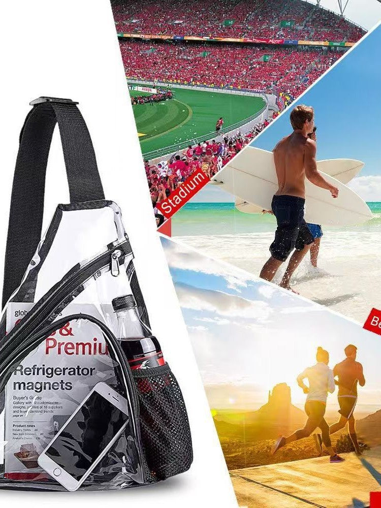 Sac transparent en plastique à épaule unique Portable Et grande capacité