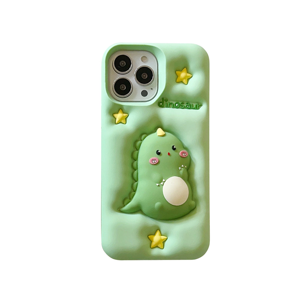 Decompression Applicable Cute Green Pressing Star Phone Case