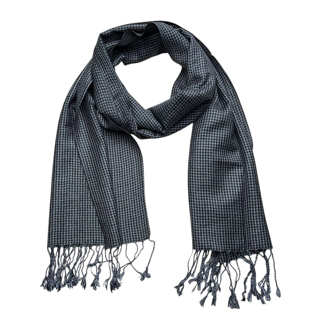 2pcs Gris Texturé Minimaliste Ton sur ton Jacquard Écharpe