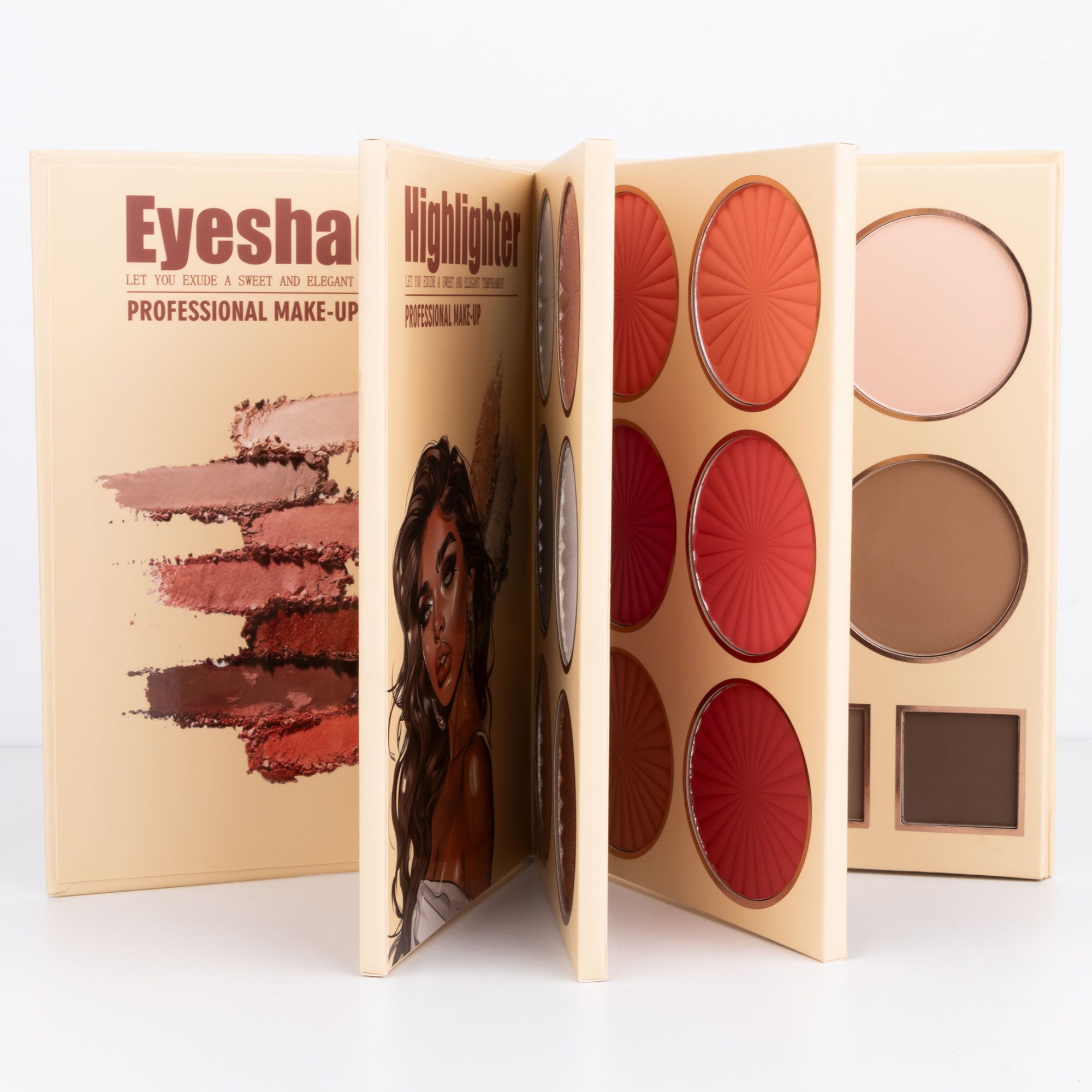 Kit de maquillage UDAER Beauty Color Bomb 63-Color - Eyeshadow multi-fonction