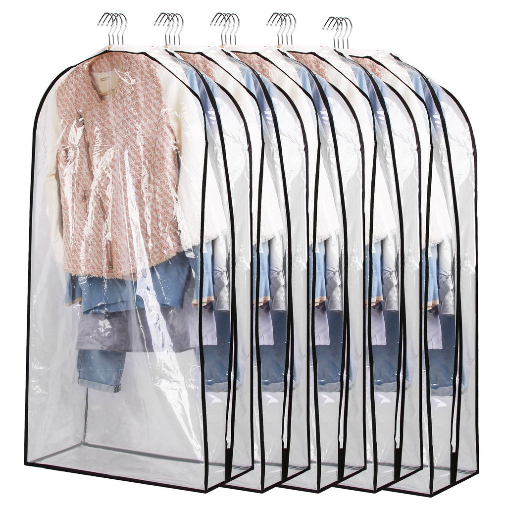 5 Pack 60In OU 40In Options Sac de vêtement pour suspendre des vêtements Organisation Imperméable à la poussière Waterpr