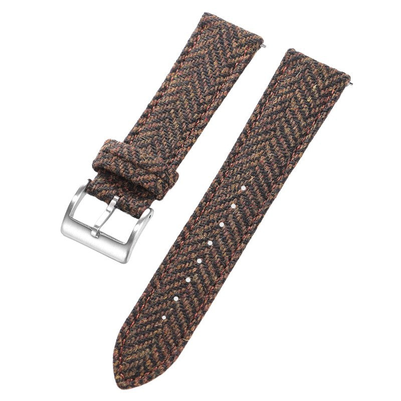 Leather watch strap finished with quick release mechanism
