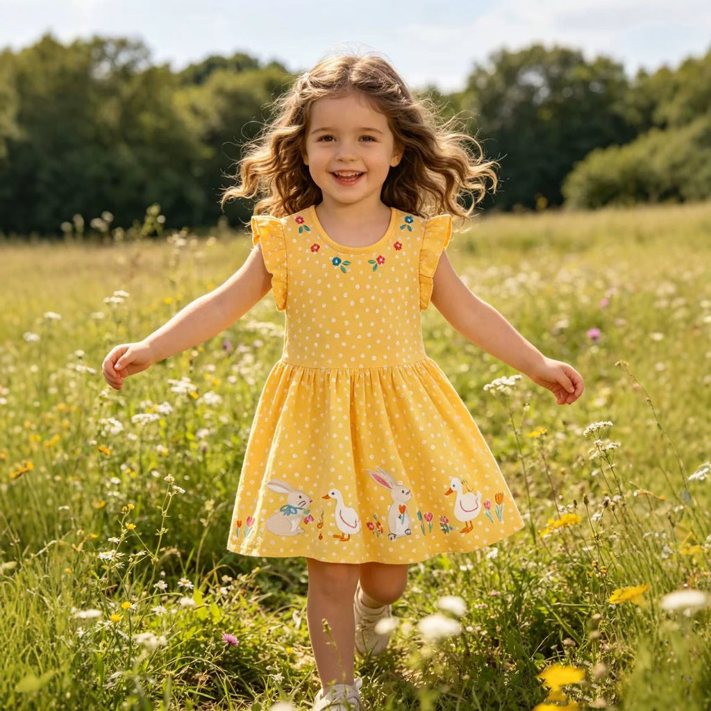 Robe de princesse à la mode tendance avec dessin animé