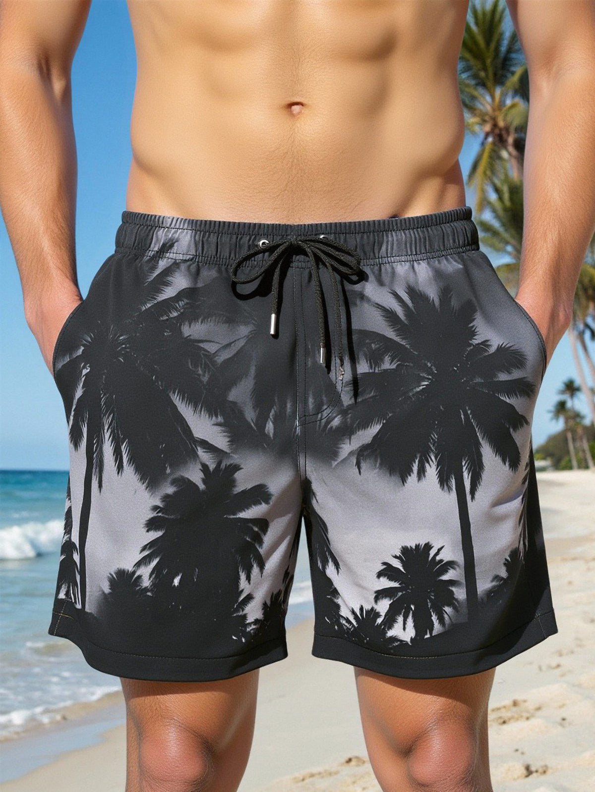 Trunks de natation de plage à double layer d'été pour hommes