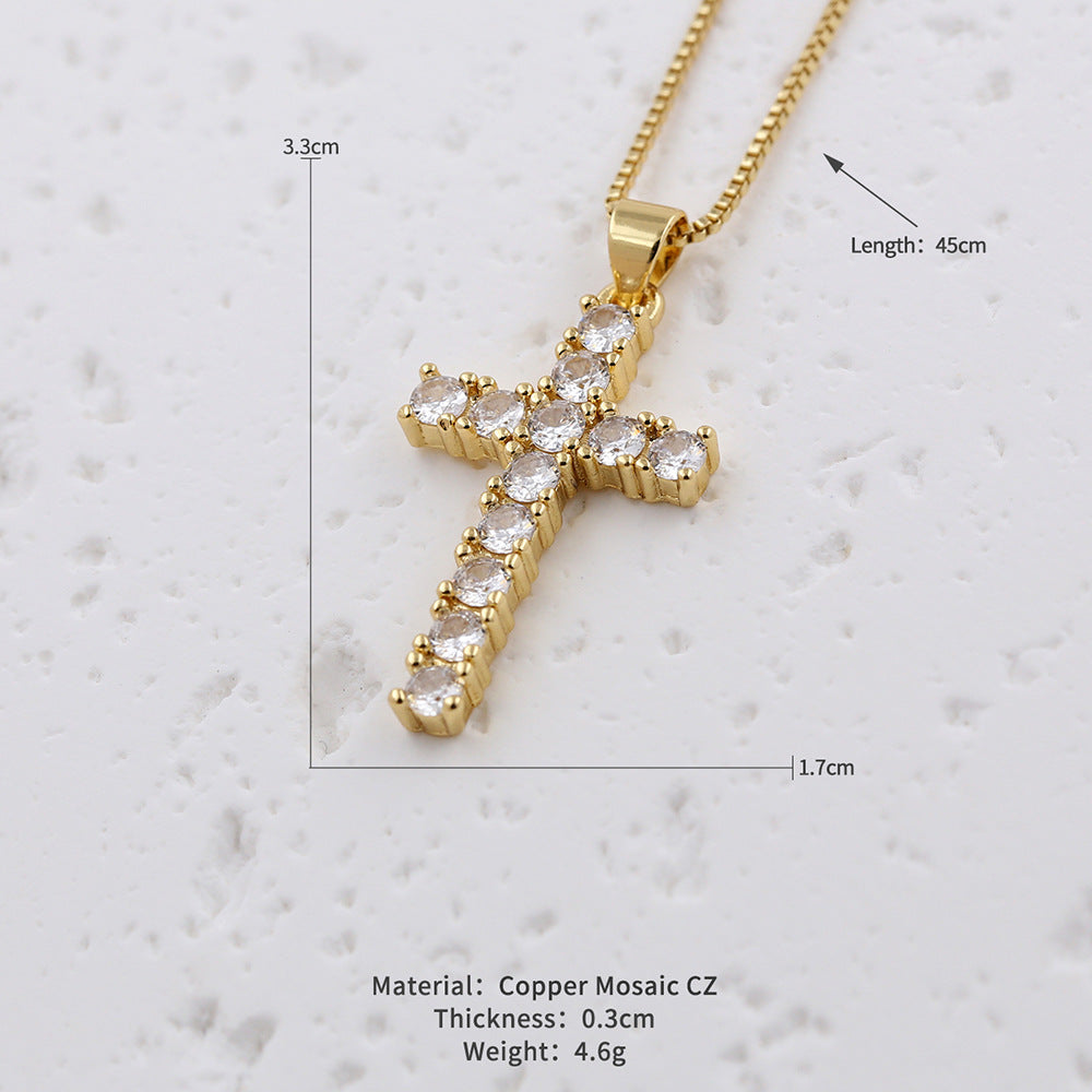 Mini collier de pendentif couleur Micro-Paved Zircon