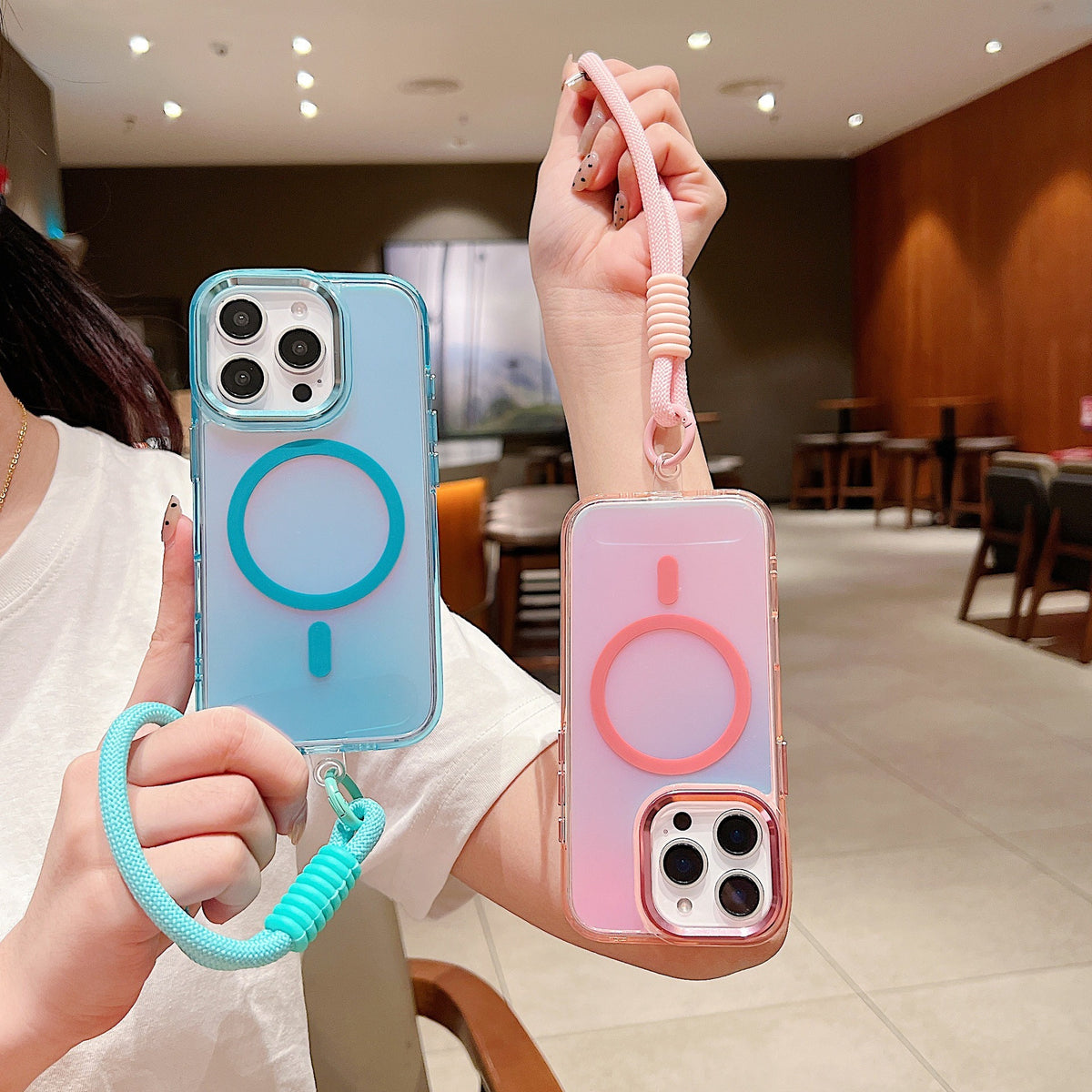 Étui de téléphone Chameleon Ombre Léger Tout inclus résistant à la chute transparent