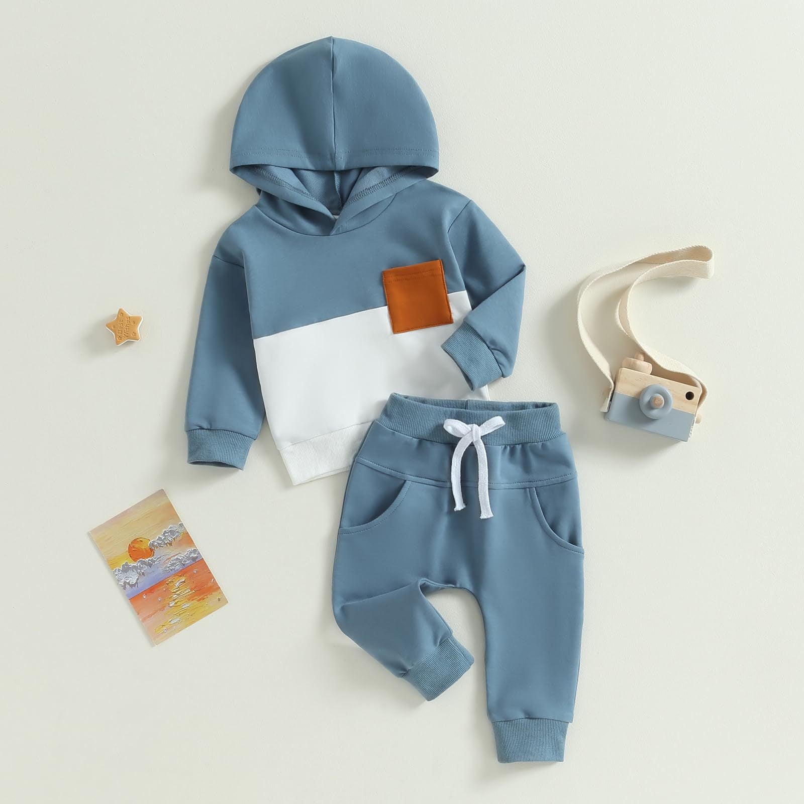 SpringSummer Arrivée Color-Block Boys Set