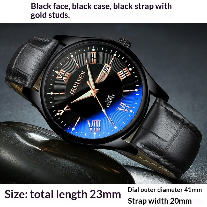Montres pour hommes Montres étudiantes Montres sportives Quartz Ultra-mince Imperméable Trendy Luminous Displa