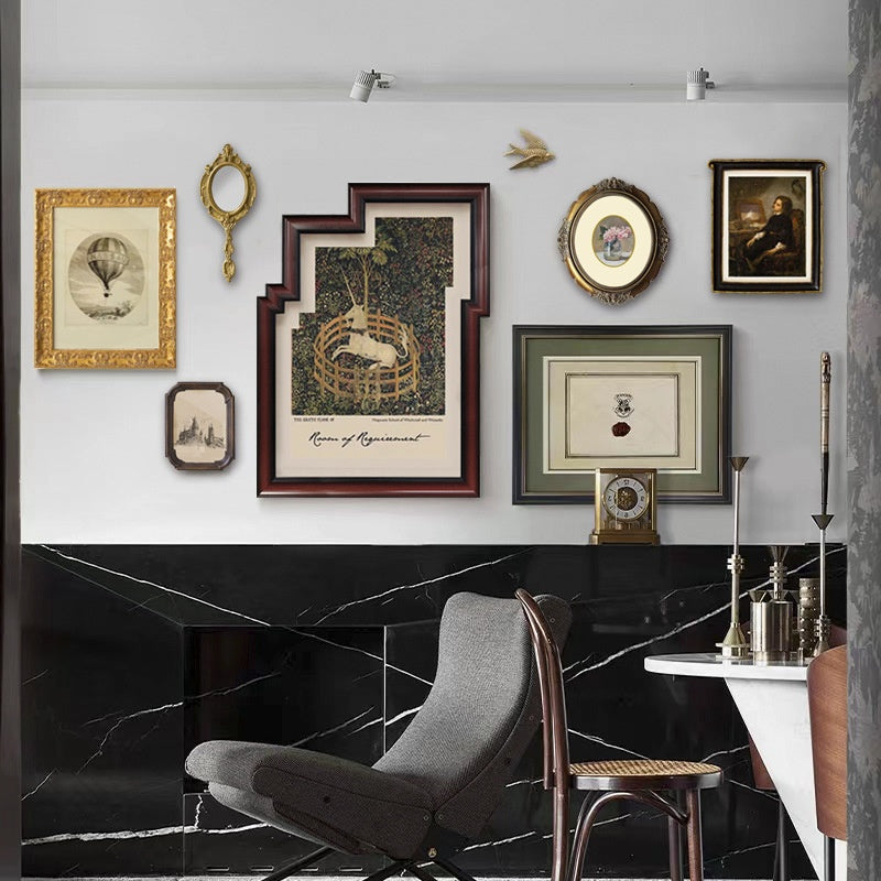 Light-luxury Vintage Ensemble Creative Living Room Wall Art Canapé Art suspendu de style français