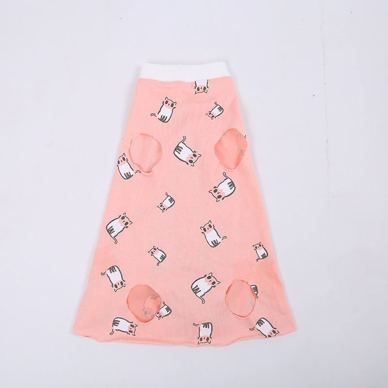 Chemise sans cheveux en coton pur chat