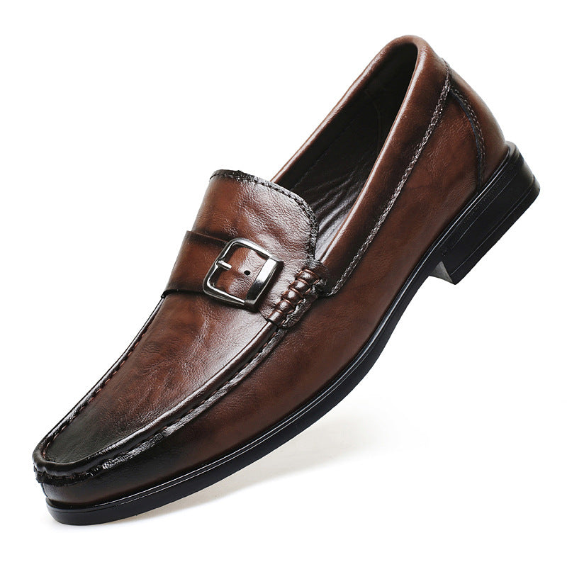 Chaussures en cuir pour hommes Plus-Taille