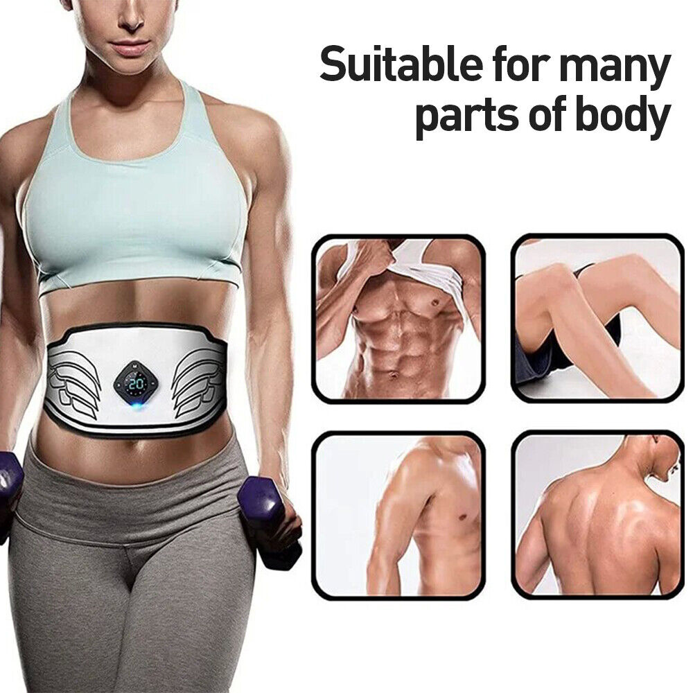 EMS Abdominal Muscle Tonning Belt Trainer ABS Stimulateur Toner Belt Rechargeable