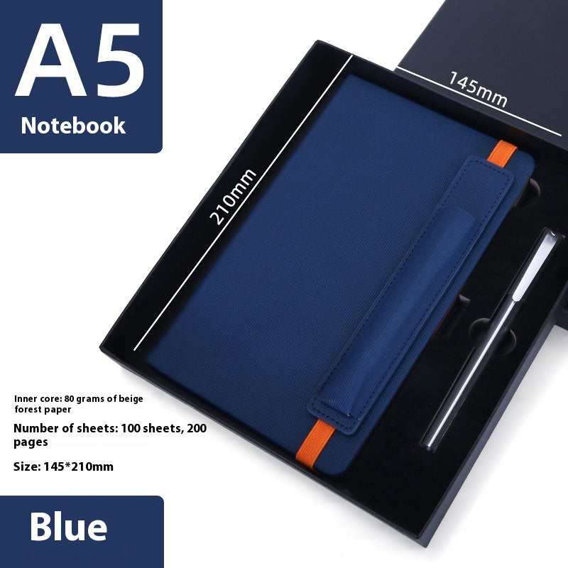A5 Strap Notebook Pen Insertion Leather Surface