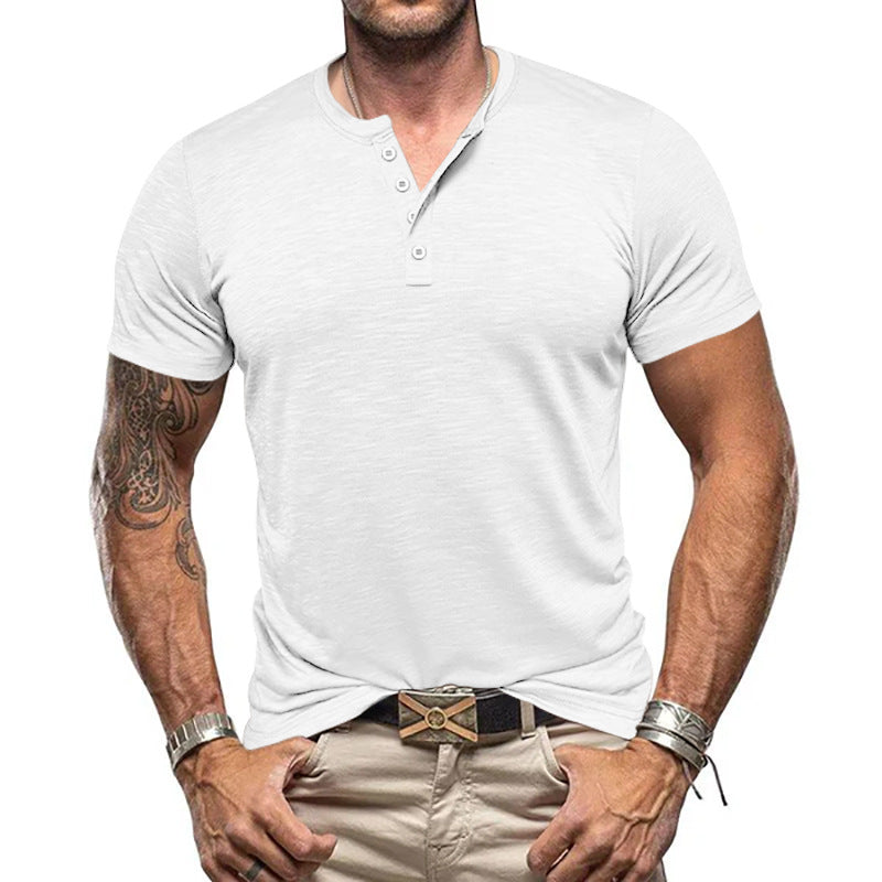 T-shirt pour homme Henley Shirt Amazon Top