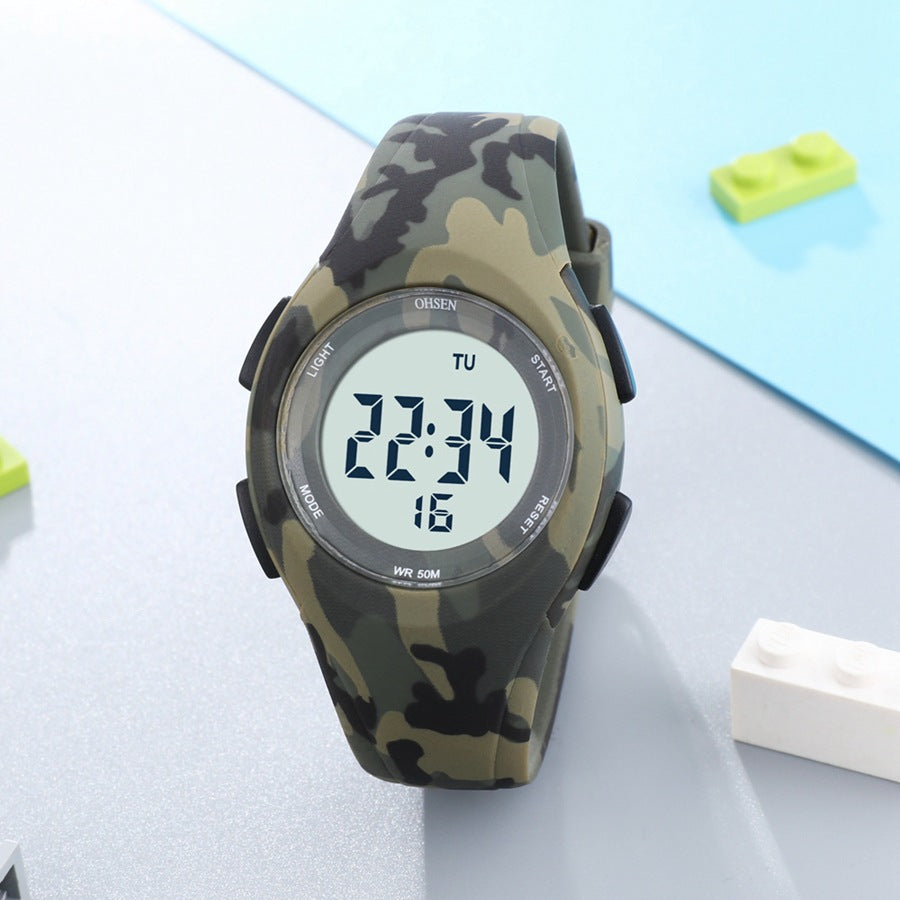 Montre électronique multifonctionnelle étanche pour enfants