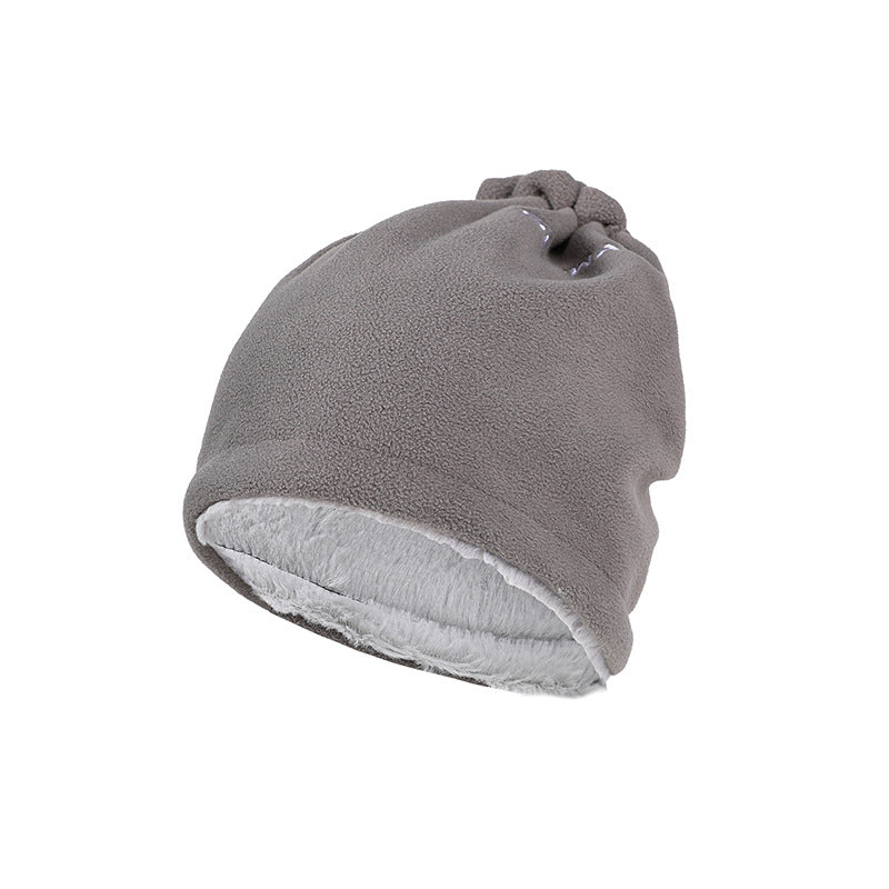 Outdoor Plush Bib Cold Proof and Warm Wool Hat Wind Proof and Fashionable