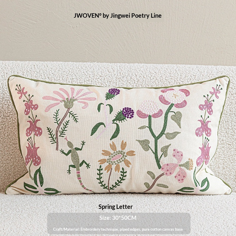 Jardin lumière-Luxury style français rouge salon Coussin
