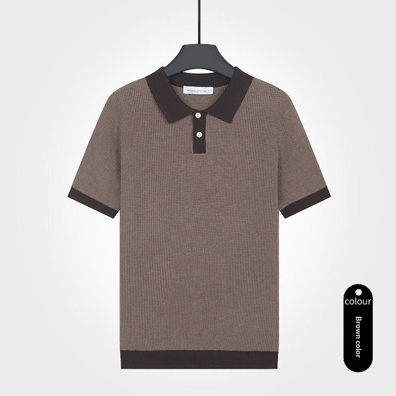 Polo manches courtes tricotée pour homme