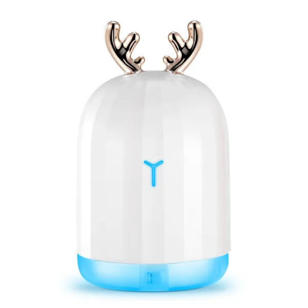 Ultrasonic Cool Mist Humidificateur 220ml Diffuseur d'air Atomiseur avec 7 lumières respirantes couleur