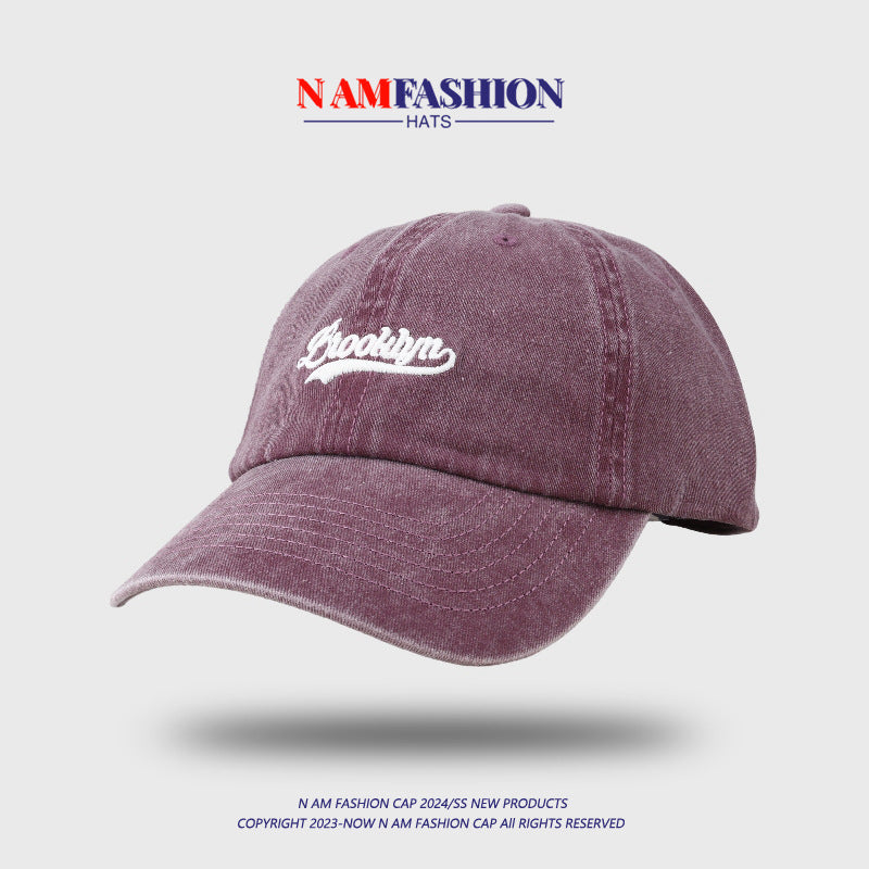 Femmes Polyvalente lettre brodée Minimaliste Lavé-jean Casquette de baseball