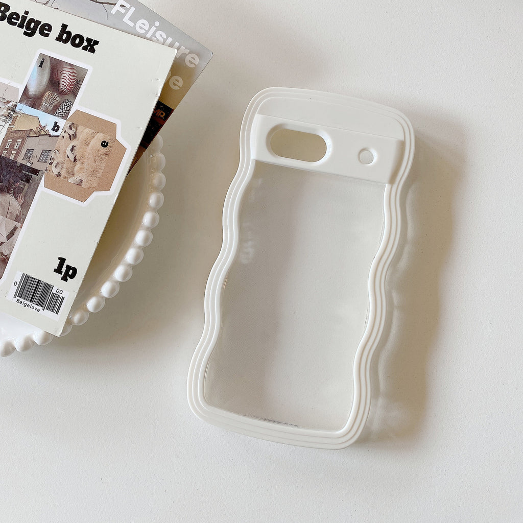 Deux-en-un Wave Shell Transparent Téléphone portable PC Couleur Hem