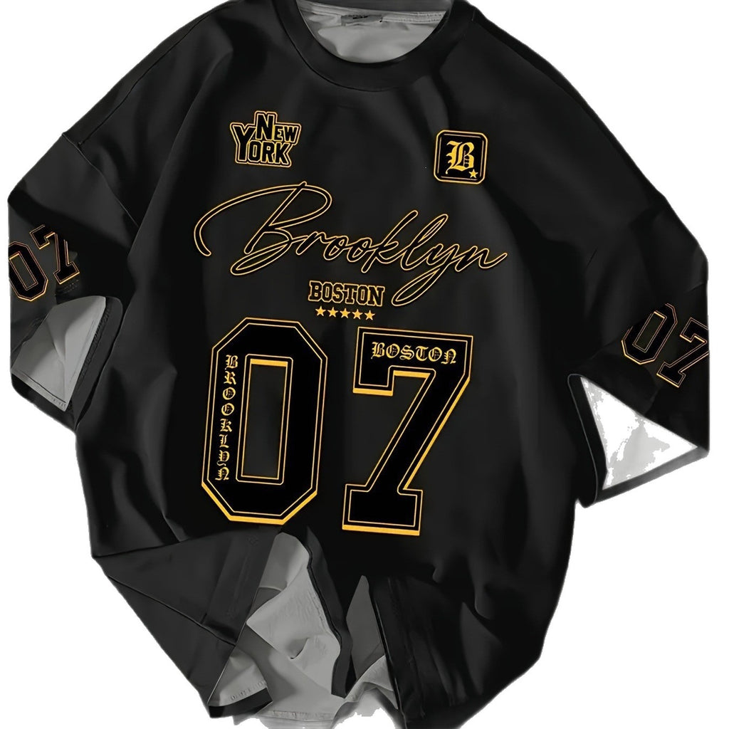 Trendy Crew Neck Set Hommes 3D Digital Print T-shirt sport manches courtes