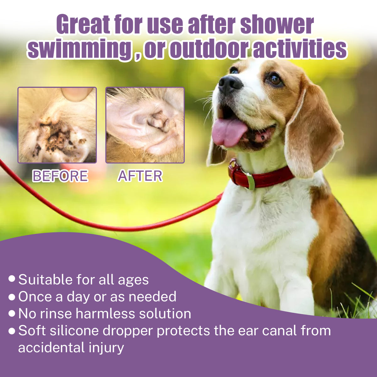 118ml Pet Ear Cleaner with Glycerin and Disodium EDTA