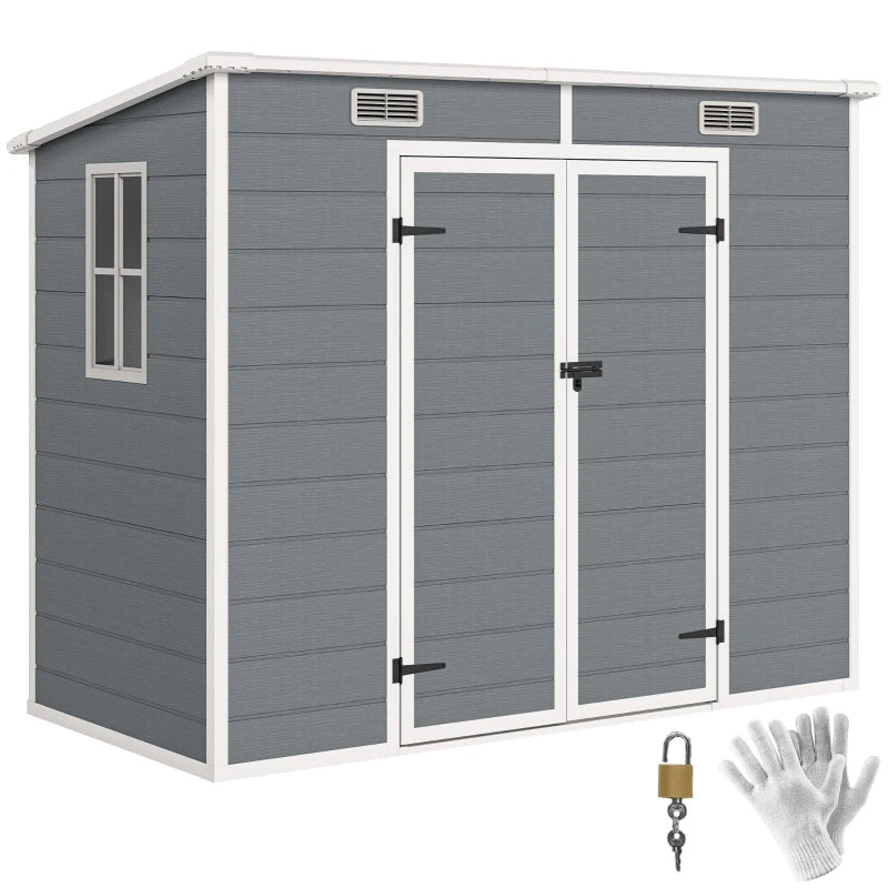 Couche de rangement extérieur en plastique avec plancher