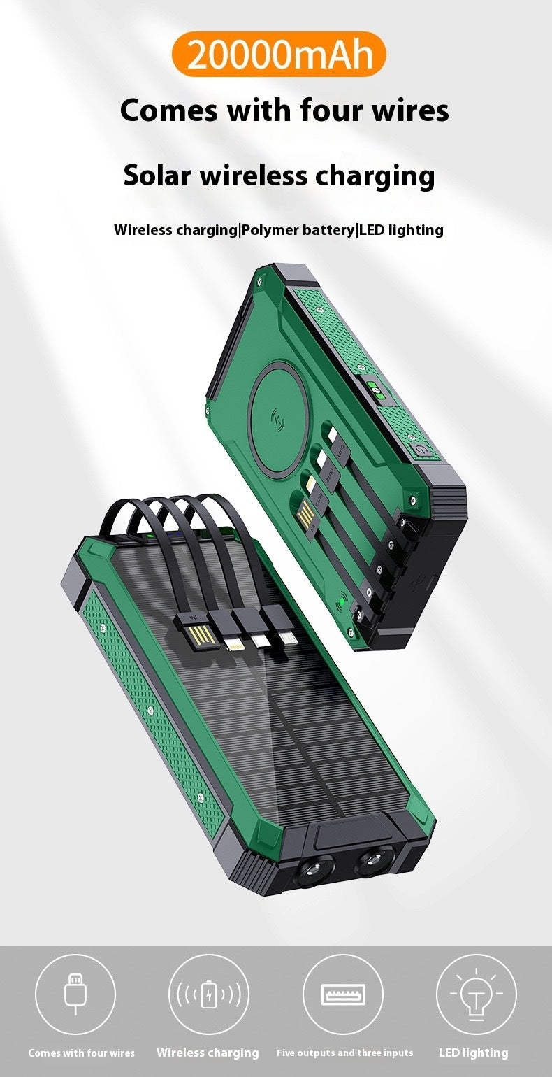 Outdoor Solar Wireless High-Capacity Power Bank