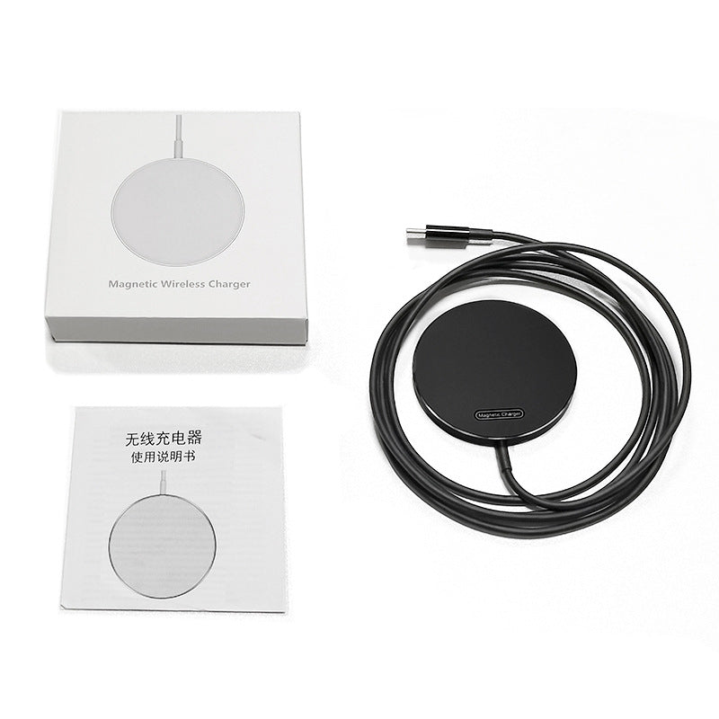 Transparent magnétique sans fil Chargeur Téléphone Bureau électrique ronde rapide