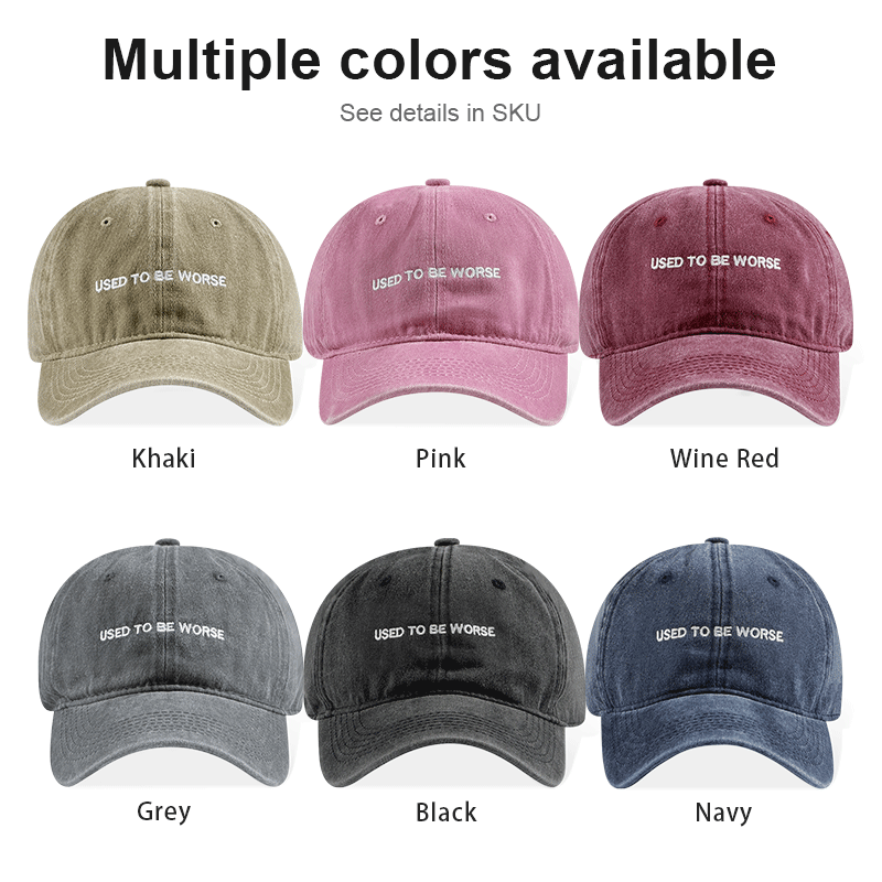 Funny Slogan Utilisé pour être pire Vintage Lavé Chapeau de papa Unisexe Casual Travel Streetwear Baseb