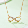 3.2g S925 Argent Sterling 11 Pierre Moissanite Collier Infinity 45cm Wit pendentif demi-paves