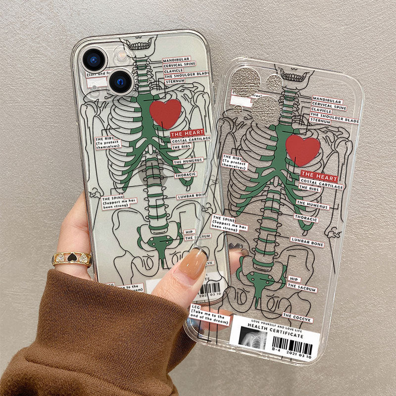 Crâne Transparent Étui de protection pour téléphone tout inclus