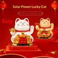 Décoration d'ornement de bureau Fortune Cat à énergie solaire