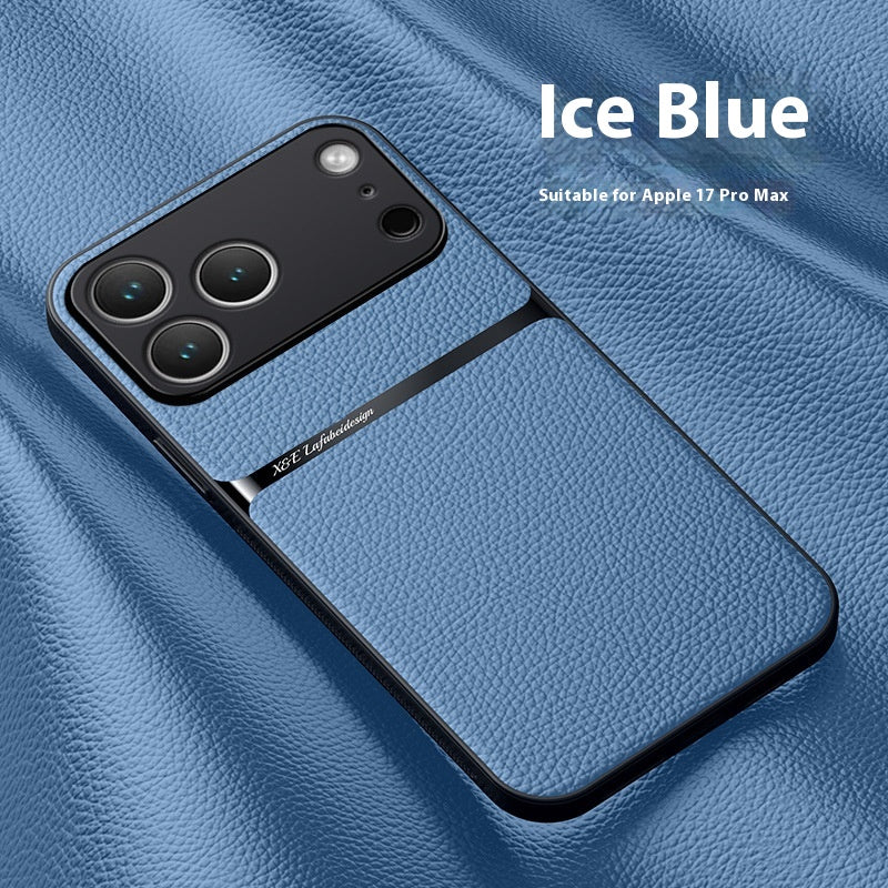 Boîtier de téléphone en cuir Litchi entièrement magnétique